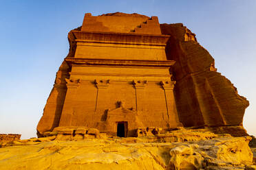 Saudi-Arabien, Provinz Medina, Al Ula, Grabstätte Qasr Al-Farid in Mada'In Salih - RUNF04777