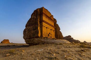 Saudi-Arabien, Provinz Medina, Al Ula, Grabstätte Qasr Al-Farid in Mada'In Salih - RUNF04780