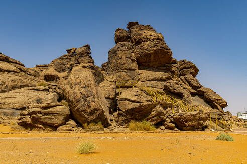 Saudi-Arabien, Provinz Hail, Jubbah, Sandsteinaufschlüsse von Jebel Umm Sanman - RUNF04824