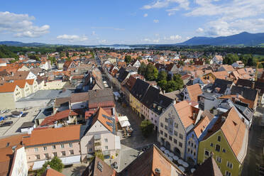 Deutschland, Bayern, Füssen, Stadtbild von Wohngebäuden - WIF04666