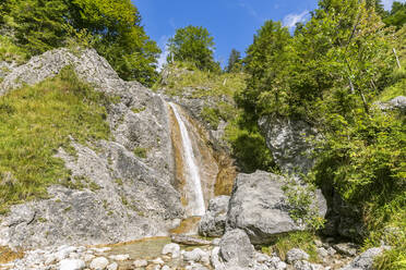 Deutschland, Bayern, Rappinbach Wasserfall im Sommer - FOF13246