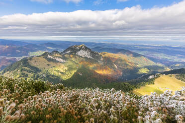 Deutschland, Bayern, Aussicht vom Gipfel des Wendelstein - FOF13354