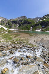 Österreich, Kärnten, Nassfeld Wasserfall und Stausee - FOF13388