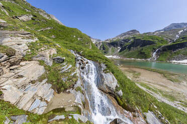 Austria, Carinthia, Nassfeld waterfall and reservoir - FOF13394