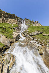 Austria, Carinthia, Nassfeld waterfall in Hohe Tauern National Park - FOF13400