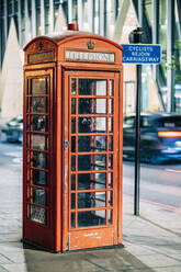 UK, England, London, Typical English telephone booth - IFRF01908