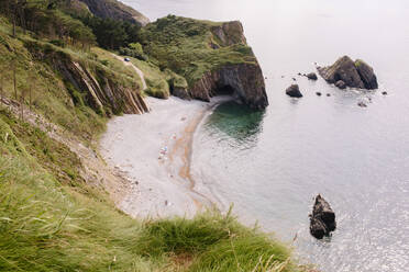 Scenic beach seen from cliff - MMPF00610