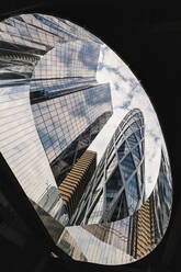 France, Ile-de-France, Paris, Low angle view of modern skyscrapers in La Defense district - MMPF00645