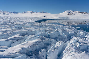 Aerial view of Larsen Inlet glacier, Weddell Sea, Antarctica, Polar Regions - RHPLF23402