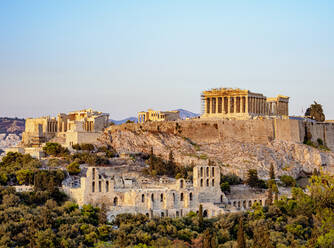 Akropolis bei Sonnenuntergang, UNESCO-Weltkulturerbe, Athen, Attika, Griechenland, Europa - RHPLF23451