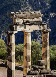 Tholos von Delphi, Detailaufnahme, Tempel der Athena Pronaia, Delphi, UNESCO-Weltkulturerbe, Phokis, Griechenland, Europa - RHPLF23466