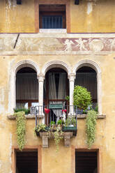 Hausfassade mit Fresken, Bassano del Grappa, Vicenza, UNESCO-Weltkulturerbe, Venetien, Italien, Europa - RHPLF23626