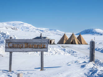 Camp Barentz, a dog sled training area just outside of Longyearbyen, Svalbard, Norway, Norway, Europe - RHPLF23649