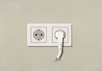 Cut plug in electricity outlet - FSIF06220