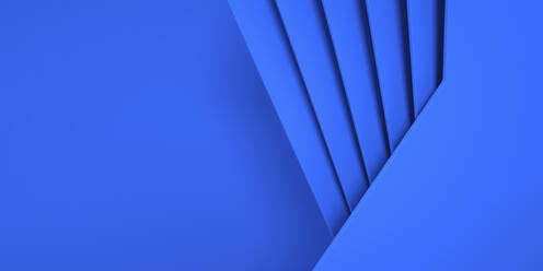 Geometrische Formen auf abstraktem blauem Hintergrund - MSMF00015