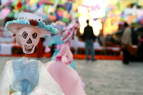 Mexico, San Miguel de Allende, Day of the Dead skeleton decoration - TETF01968