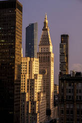 USA, New York, New York City, Skyscraper in city center at sunset - TETF01970