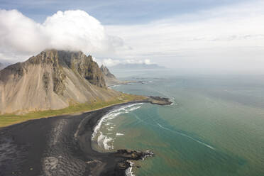 Aerial view of Vestuhorn mountain in Iceland. - AAEF17278