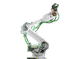 Roboterarm vor weißem Hintergrund - CVF02237