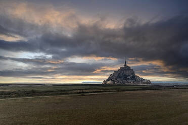 Mont Saint-Michel at sunset, Normandy, France - CHPF00876