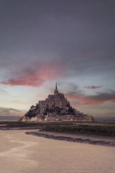 Mont Saint-Michel under sky, Normandy, France - CHPF00879