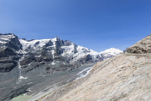 Österreich, Kärnten, Blick auf Gamsgrubenweg und Pasterzegletscher - FOF13414