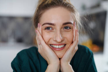 A portrait of young woman student smiling and looking at camera. - HPIF06146