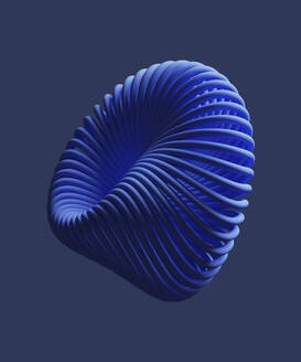 Blue abstract 3D design against colored background - DRBF00309