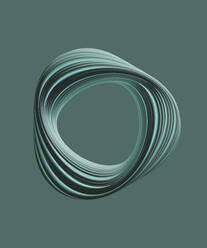Abstrakte 3D-Form vor grünem Hintergrund - DRBF00315