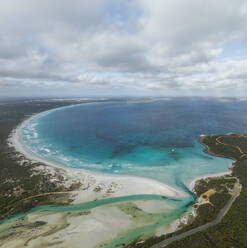 Aerial view of Pallinup Beach, Bremer Bay, Western Australia, Australia. - AAEF17414