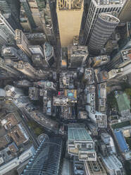 Aerial view of cityscape of Hong Kong island during sunset. - AAEF17566