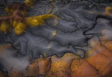 Aerial view of a cluster of sandstone in Utah desert valley plateau, Hanksville, United States. - AAEF17590