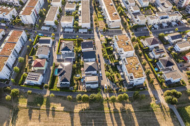 Germany, Baden-Wurttemberg, Ludwigsburg, Aerial view of modern residential area - WDF07297