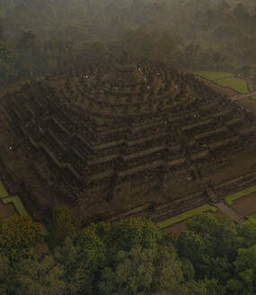 Luftaufnahme des Borobudur-Tempels, Java, Indonesien. - AAEF17780