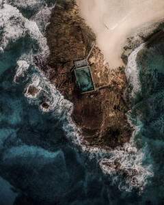 Luftaufnahme des Mona Vale Rock Pool, Sydney, Australien. - AAEF17832