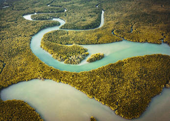 Luftaufnahme des Andaman-Flusses in Phang Nga, Thailand. - AAEF17844