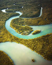 Luftaufnahme des Andaman-Flusses in Phang Nga, Thailand. - AAEF17845