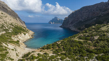 Luftaufnahme des Boquer-Tals, Serra de Tramuntana, Mallorca, Balearische Inseln, Spanien, Mittelmeer, Europa - RHPLF23678