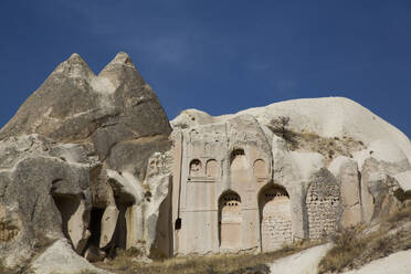 Church Facade, Pigeon Valley, Goreme, Cappadocia Region, Nevsehir Province, Anatolia, Turkey, Asia Minor, Asia - RHPLF23707