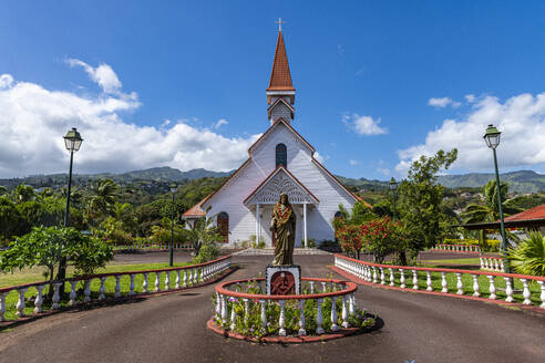 Katholische Kathedrale von Papeete, Tahiti, Gesellschaftsinseln, Französisch-Polynesien, Südpazifik, Pazifik - RHPLF23777