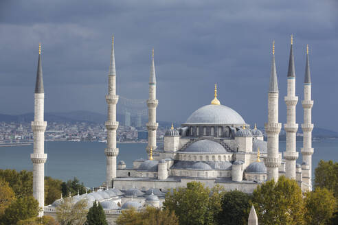 Blaue Moschee (Sultan-Ahmed-Moschee), gegründet 1609, UNESCO-Weltkulturerbe, Istanbul, Türkei, Europa - RHPLF23794
