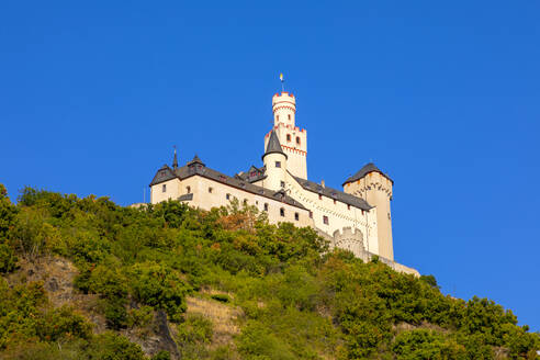 Marksburg, Burg, Oberes Mittelrheintal, UNESCO-Welterbe, Rheinland-Pfalz, Deutschland, Europa - RHPLF23815