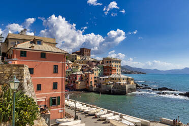 The typical Boccadasse neighborhood, Genoa, Liguria, Italy, Europe - RHPLF23844
