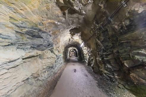 Footpath amidst rocky wall, Carinthia, Austria - FOF13685