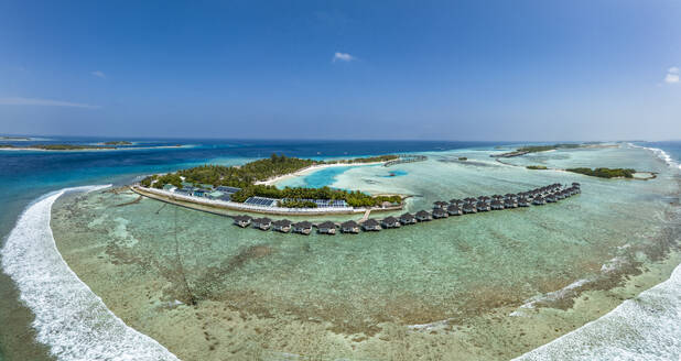 Water bungalows on Kanuhura Resort at Indian Ocean in Maldives - AMF09880