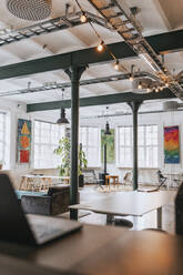 Interior of modern office with illuminated lights - MASF36764