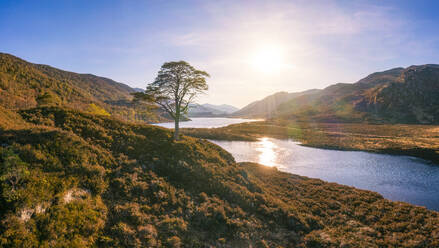 UK, Schottland, Die Sonne scheint über Glen Cannich - SMAF02564
