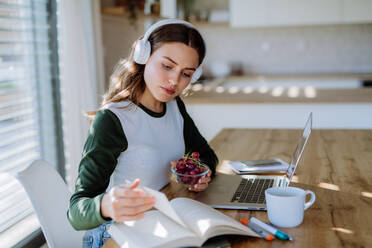 Young woman having homeoffice in an apartment. - HPIF12075