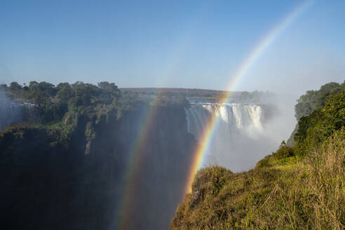 Victoria Falls, Victoria Falls National Park, UNESCO Weltkulturerbe, Sambia, Afrika - RHPLF23936