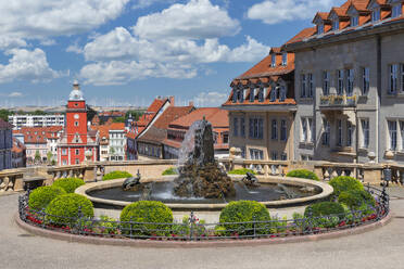 Waterworks fountain at Schlossberg, Gotha, Thuringian Basin, Thuringia, Germany, Europe - RHPLF24086